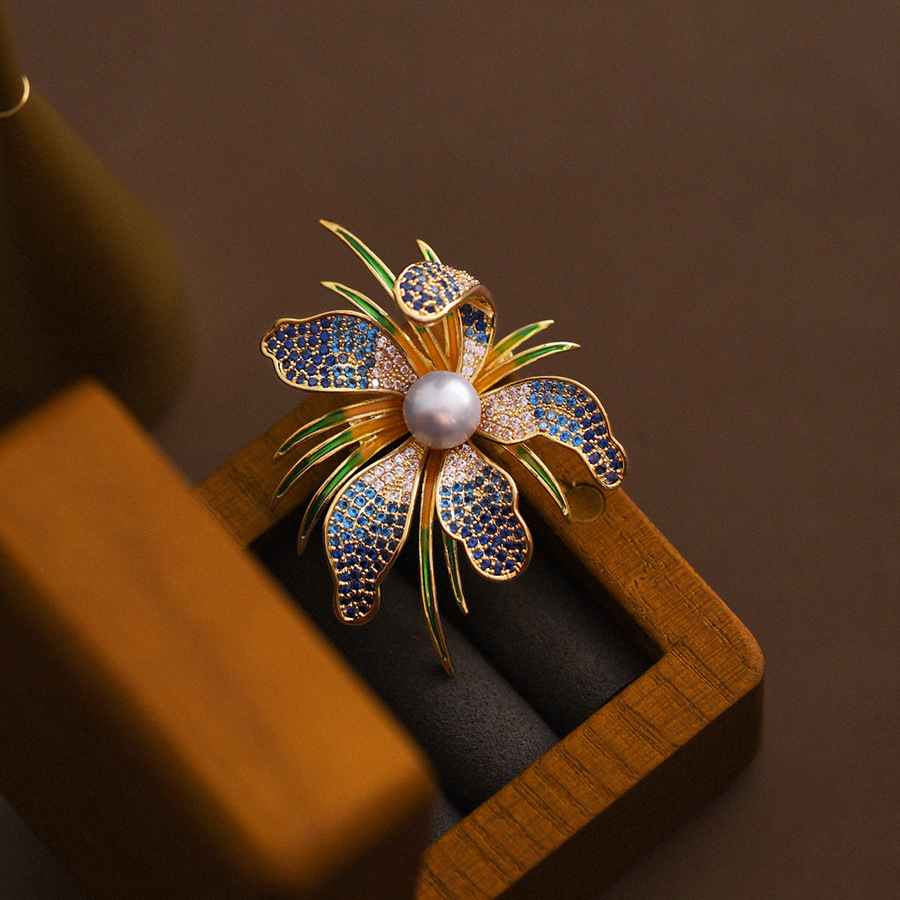 兰花珍珠胸针-阿里巴巴
