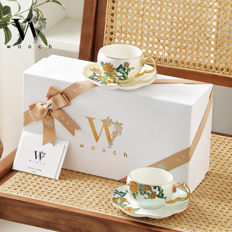 wooch物取雅趣系列咖啡杯碟礼盒装高档精致下午茶新婚乔迁伴手礼