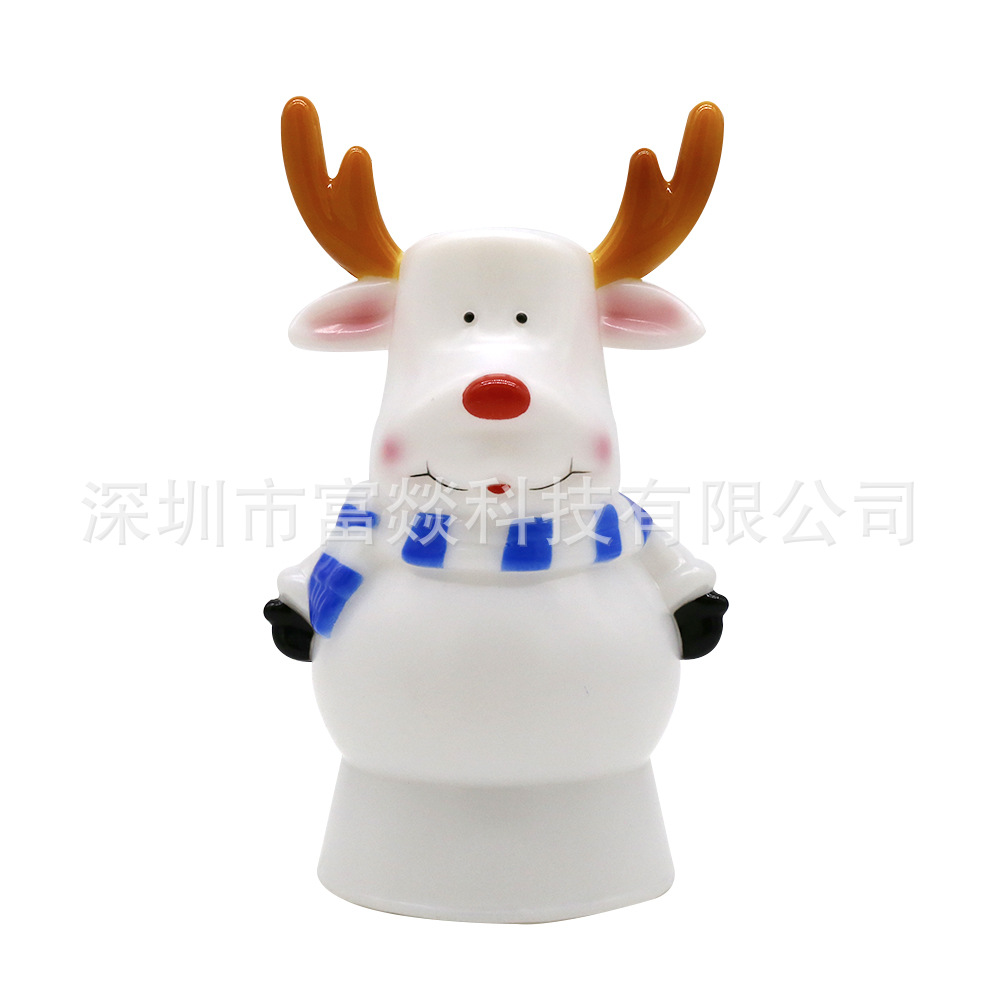 Factory Direct Supply Christmas LED Light Glowing Cute Christmas Elk Support USB Charging 3aaa Battery Creative Products