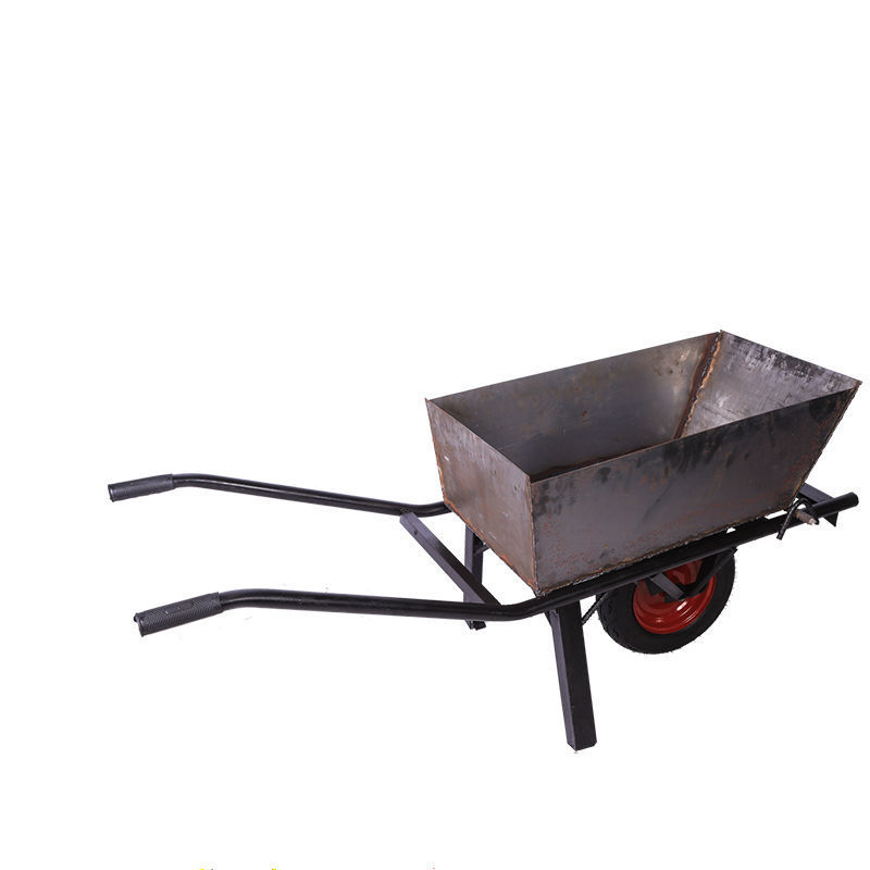 工地农用翻斗车独轮车小推车沙泥灰垃圾翻斗车花园人力推车公鸡车