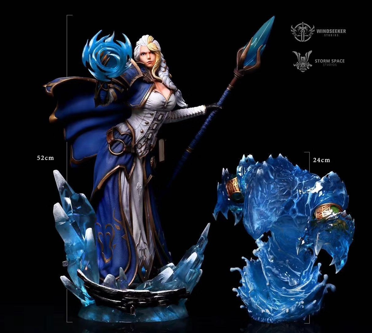 【gl现货】windseeker wd吉安娜 赠水元素魔兽gk雕像手办英雄