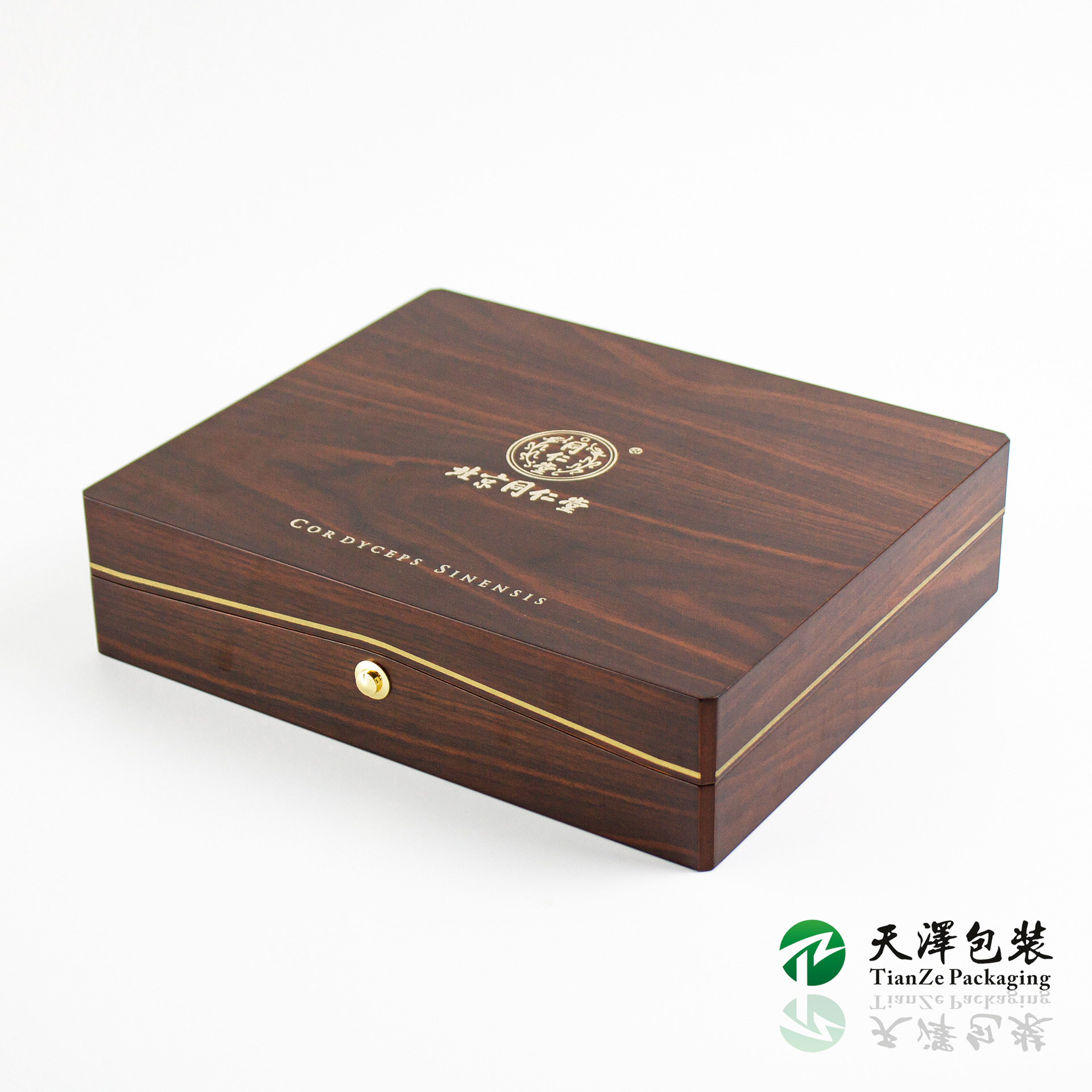 黑胡桃木盒包装哑光木制药材礼品包装盒虫草参茸木质收纳盒