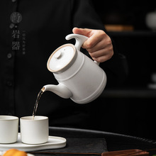 复古家用冷水壶陶瓷大容量茶壶凉水壶餐厅用花茶泡茶壶白开水单壶