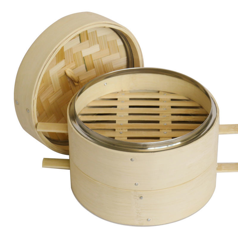 小蒸笼带扶手竹排骨凤爪竹笼屉万州手柄蒸屉蒸架小笼包代货热代发