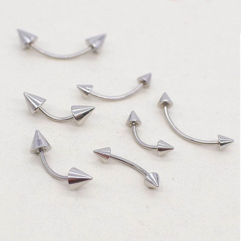 316l医护不锈钢尖锥眉钉眉环外贸热卖人体穿刺饰品跨境电商货源