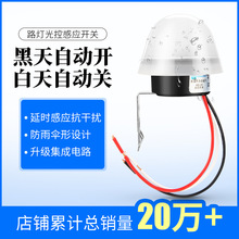 光控开关天黑全自动亮路灯光感光敏光线感应感光控制器220V12V光