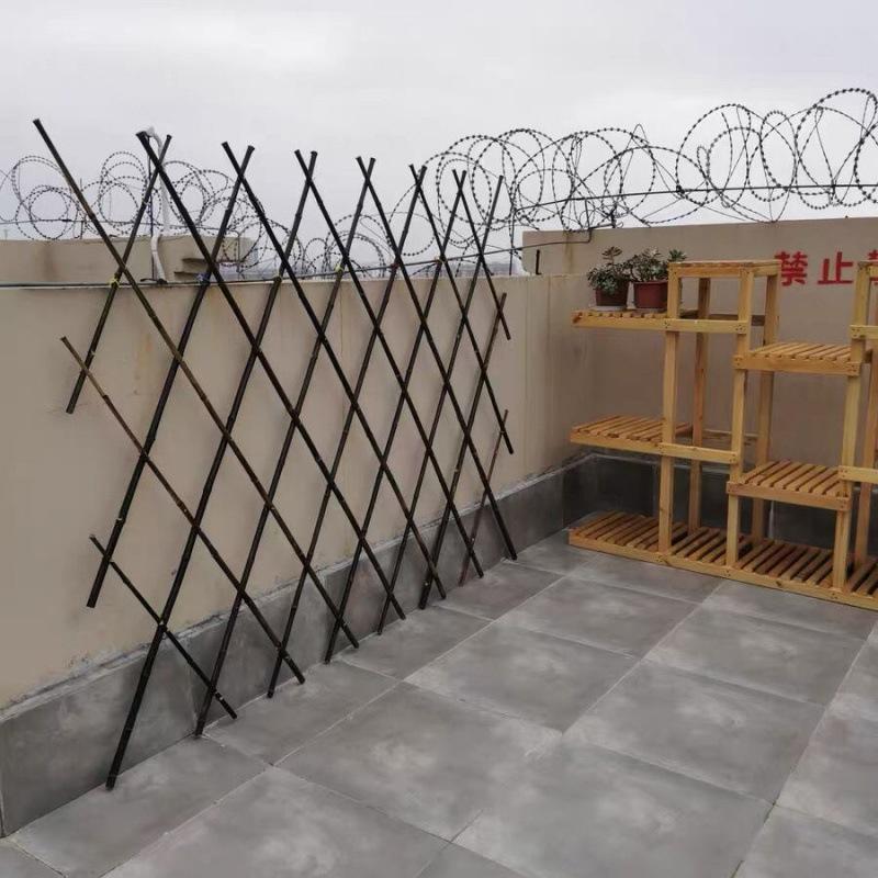 爬藤支架竹篱笆花园围栏栅栏庭院装饰护栏隔断菜园竹子伸缩爬藤架