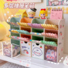 originality Stationery Simplicity pinkycolor Multi-grid drawer Xiecha pen container Cosmetics storage box multi-function Arrangement Storage