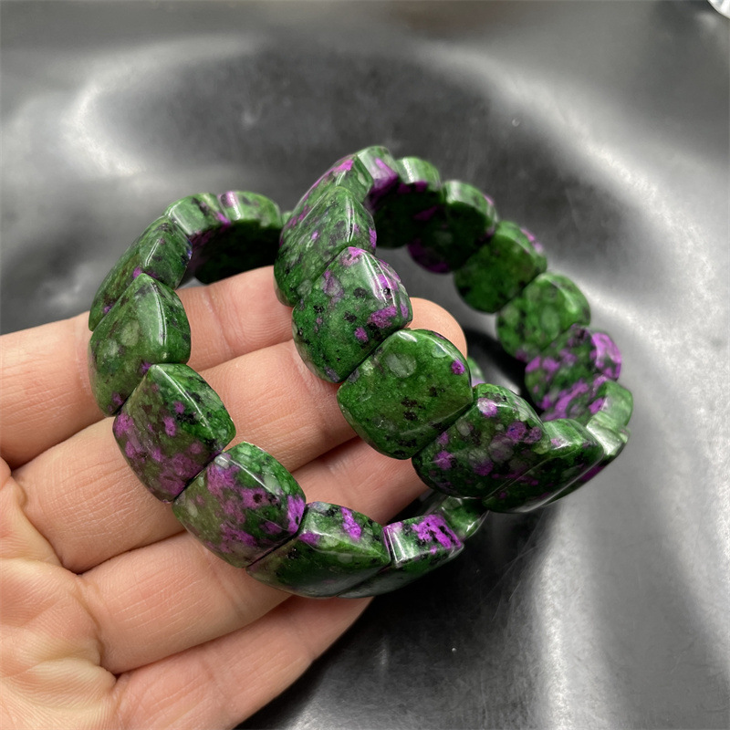 平价玉器 新款红绿宝手排 手链 男女款绿色玉手串 手链-阿里巴巴