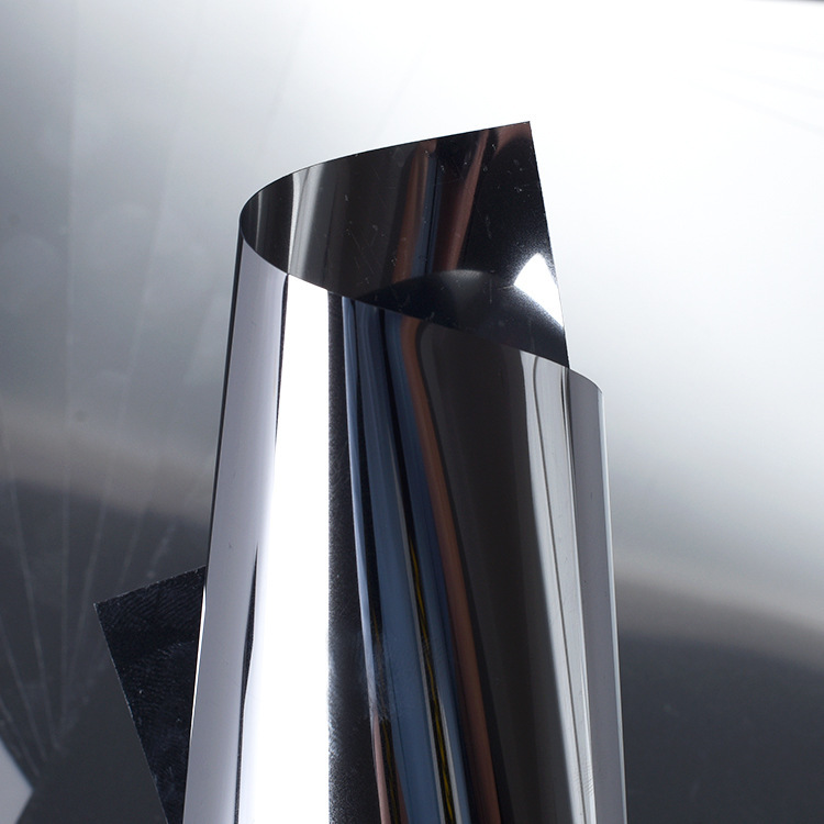 镜面膜厂家 光亮塑料银色镀铝膜反光片 pvc银色镜面pet反射膜亮片