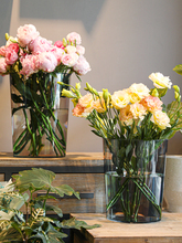 醒花桶家用法式深水专业花瓶鲜花养花插花花筒塑料亚克力花店