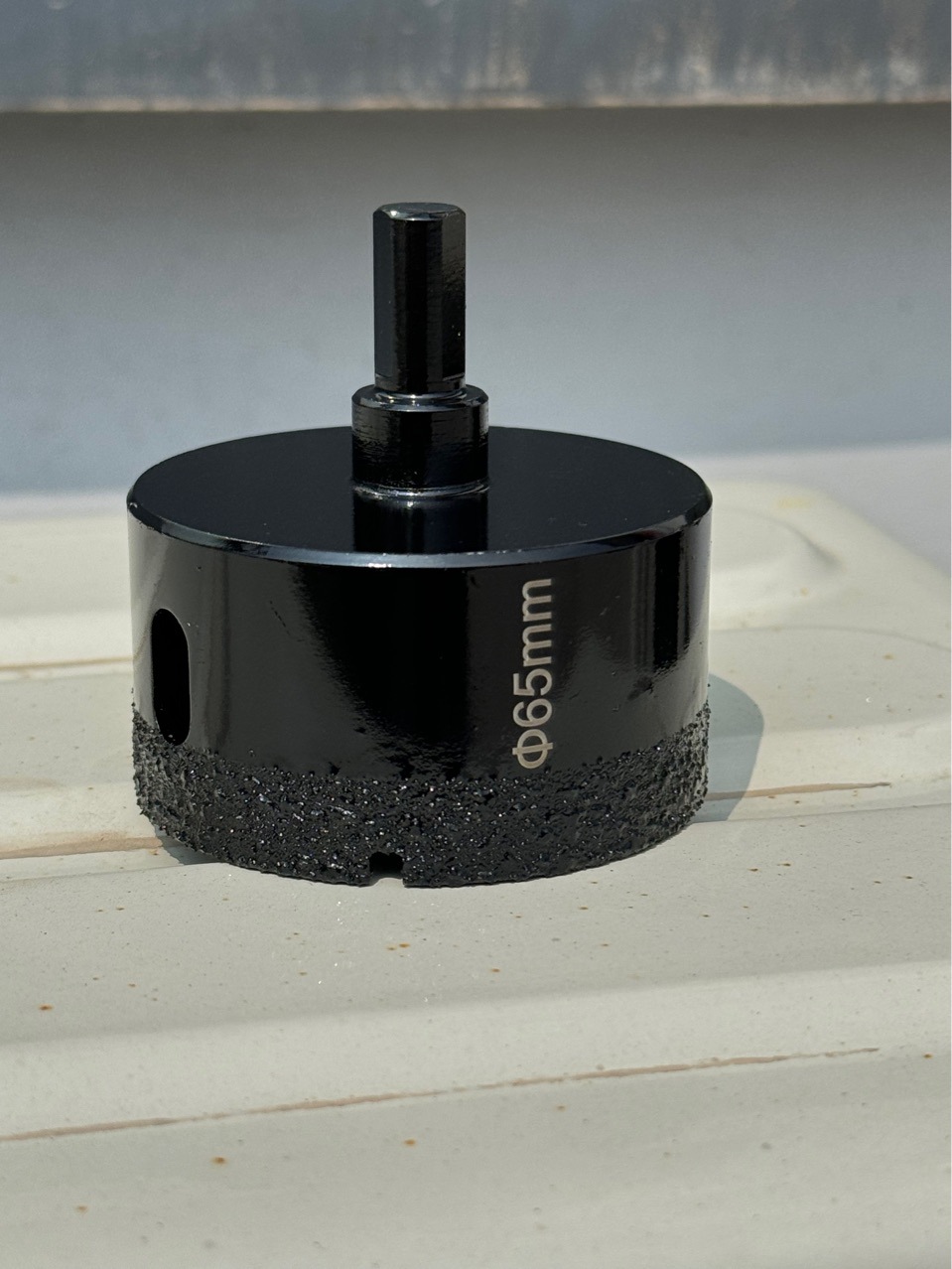 65金刚石开孔器干钻打孔大理石瓷砖墙壁脸盆手电钻专用三角柄