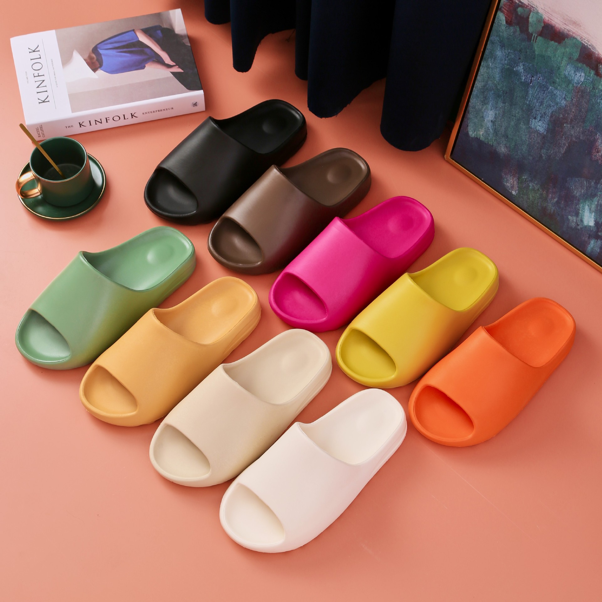 【双码数】35-45男女同款椰子拖鞋yeezy 2022 slide men slippers