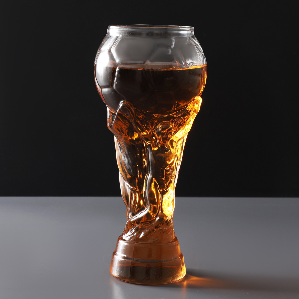 创意大力神啤酒杯子世界杯啤酒杯足球造型杯酒吧看球玻璃酒杯酒具