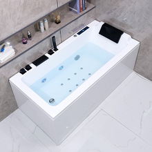 批发 智能按摩浴缸恒温加热1.4-1.8米高级冲浪浴缸方形亚克力浴池