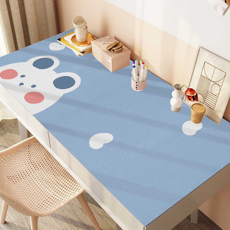 Desk Pad Ins Silicone Tablecloth Waterproof Desktop Mat Desk Mat Children's Table Mat Student Learning Protective Pad
