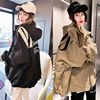 Coat female short paragraph 2022 new pattern Korean Edition Easy Versatile fashion Hooded leisure time Western style Jacket ins