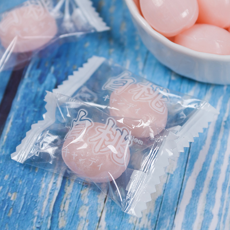 meito白桃糖日本进口桃子名糖冈山高颜值水蜜桃味硬糖果零食75克