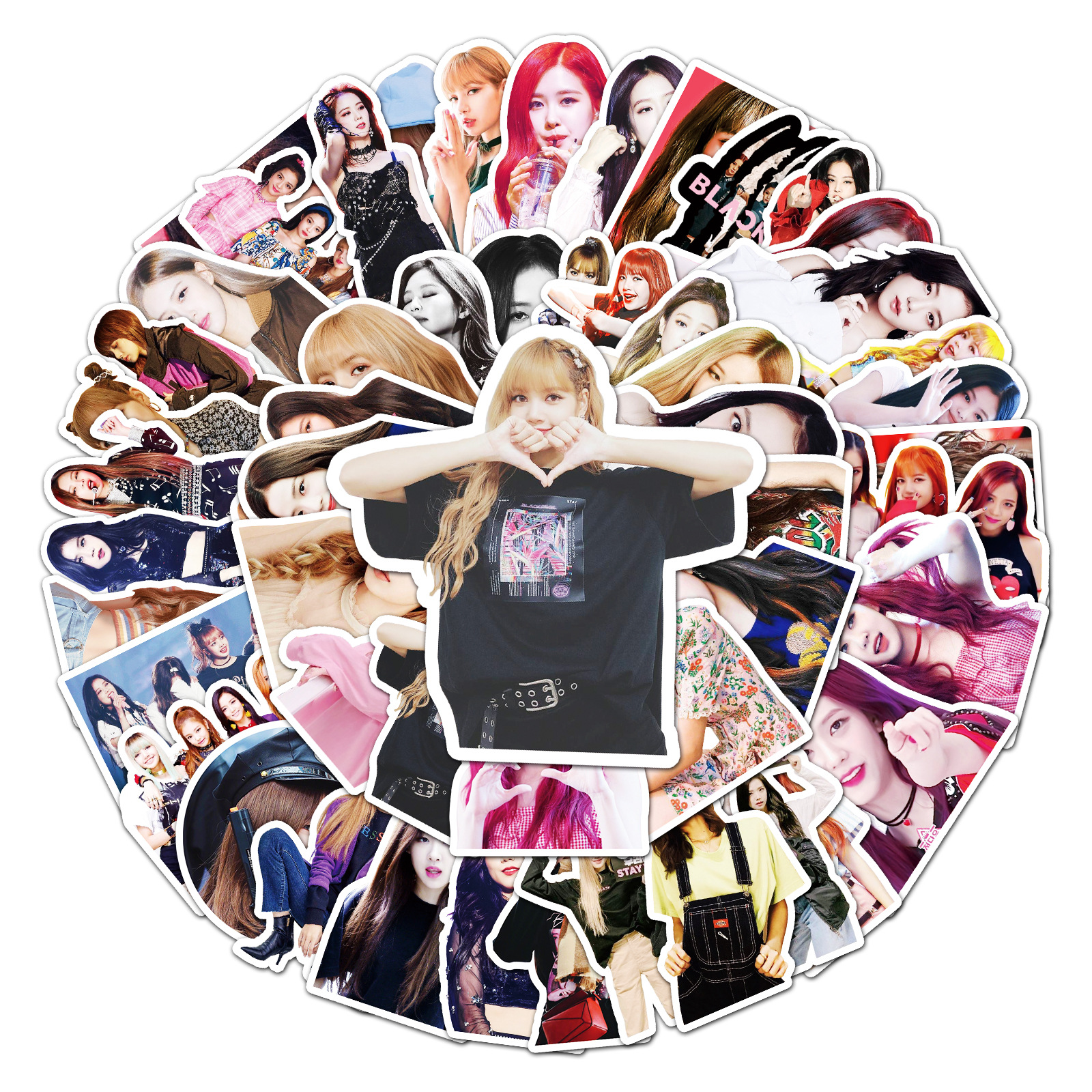 52张blackpink女团涂鸦贴纸行李箱滑板车笔记本电脑装饰汽车贴纸