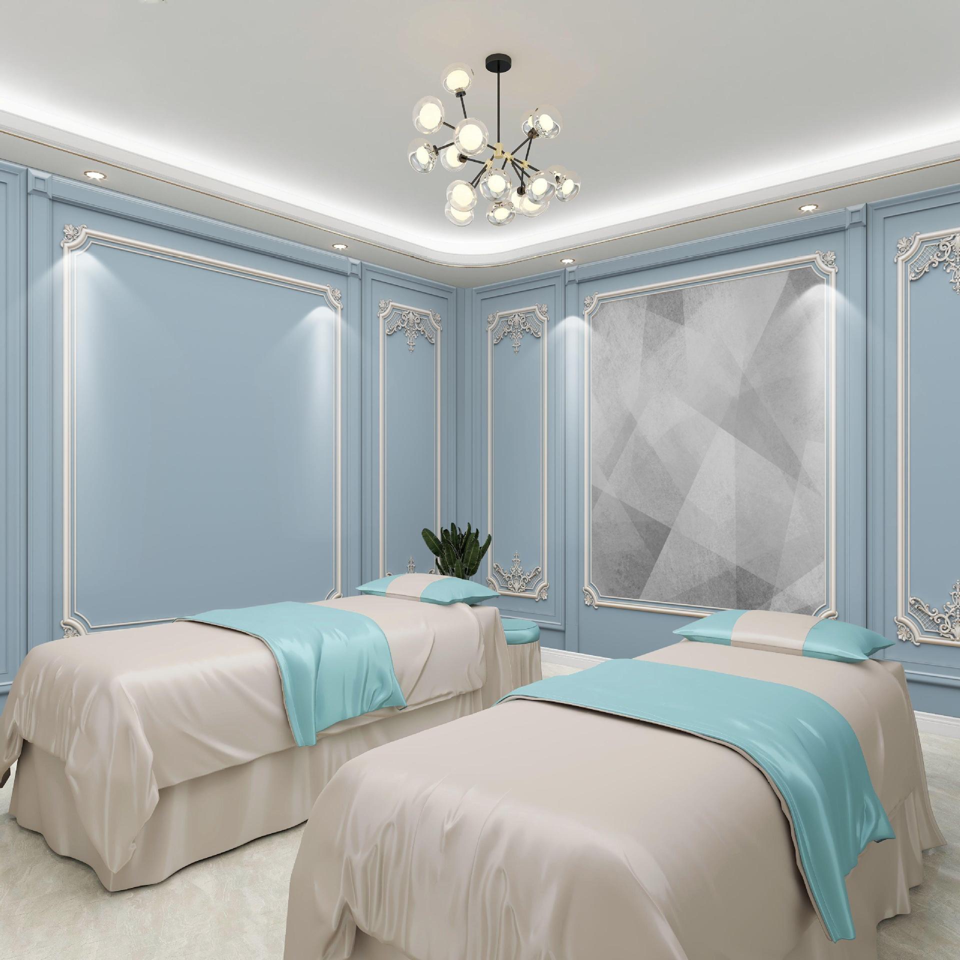 3d立体欧式背景墙壁纸主播工作室网红装饰服装店美容院墙纸石膏线