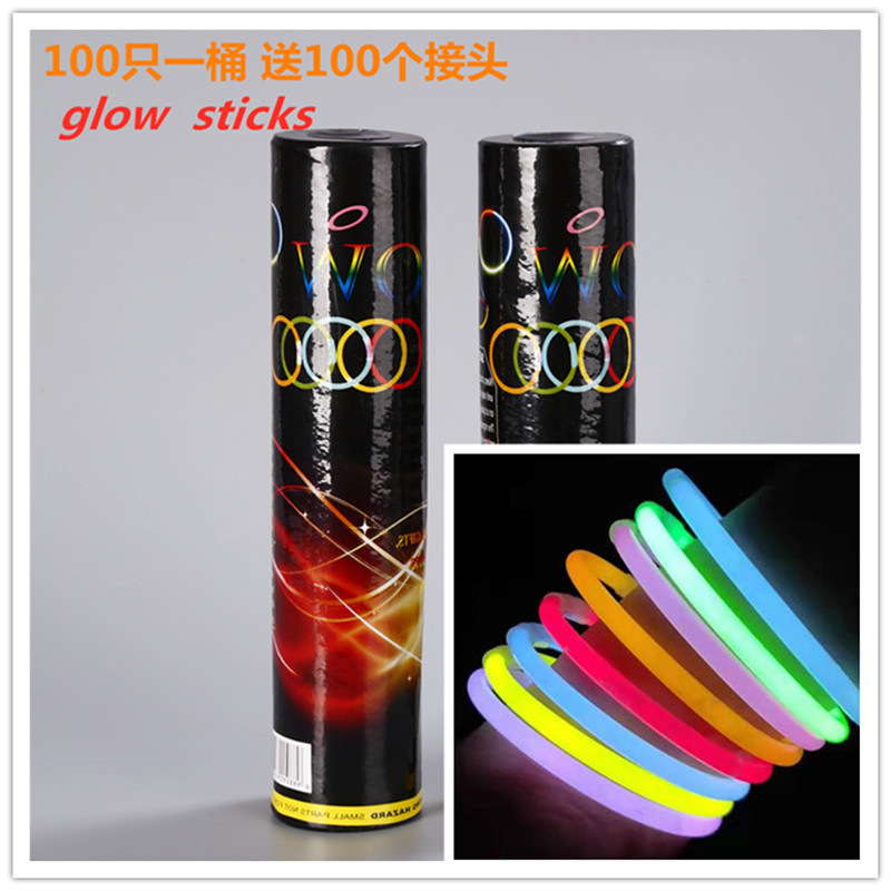 Outdoor Disposable Light Stick 100 Barrel Colorful Glow Stick Concert Cheer Toys Lantern Stick