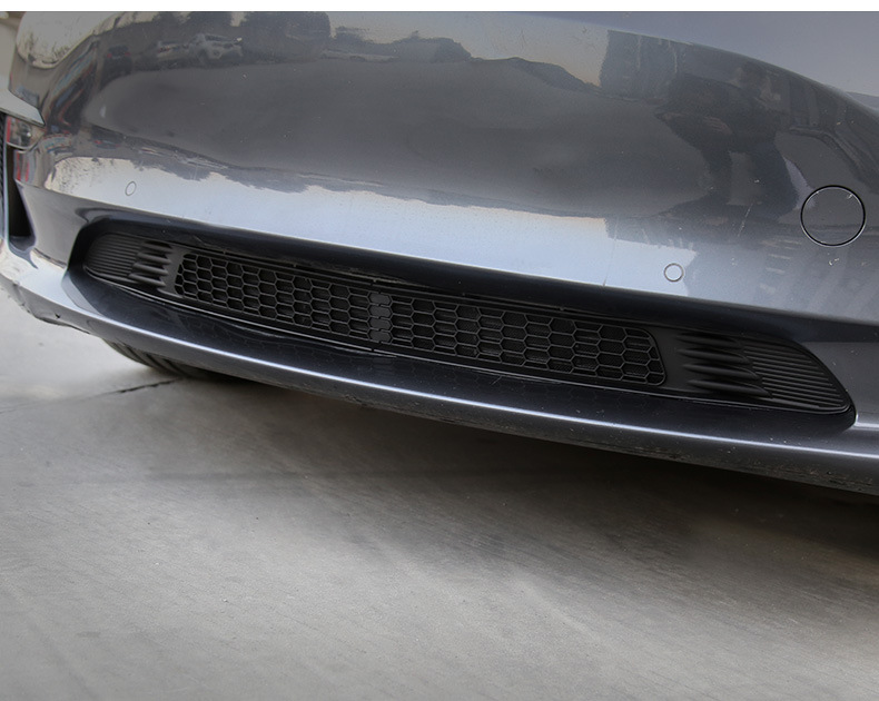 适用于特斯拉modely3分体式防虫网tesla进风口保护罩汽车中网改装