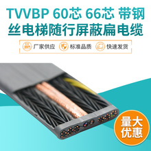ECHU/易初电缆 TVVBP线缆 60芯 66芯 带钢丝电梯随行屏蔽扁电缆