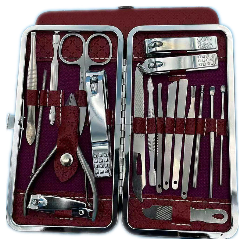 Manicure Set Manicure Tools Nail Scissors Manicure Set 19 Pieces Nail Clippers Wholesale