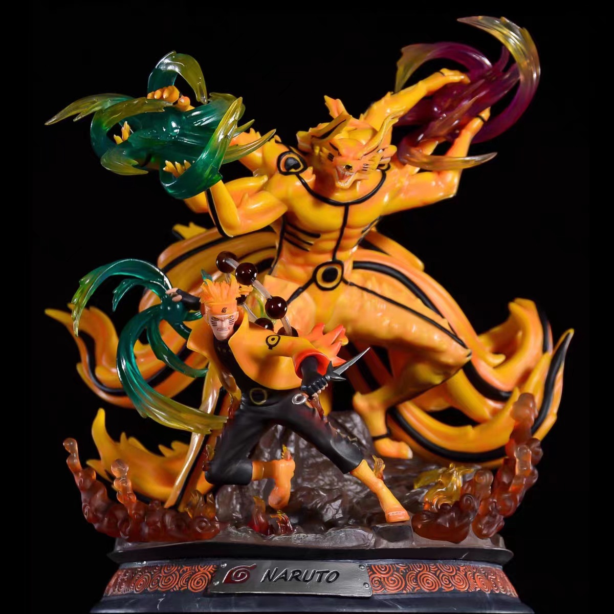 火影忍者旋涡九尾化仙人模式六道九尾鸣人手办模型摆件雕像礼物