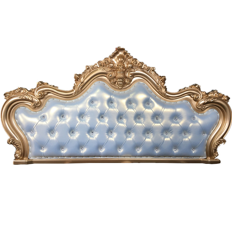 8米软包法式烤漆床头公主儿童床头板双人床屏