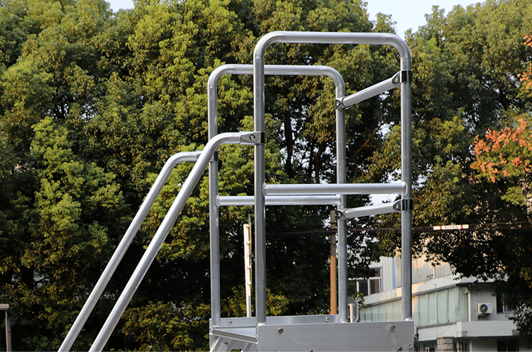 仓库车间用铝合金移动平台梯定制各种铝合金登高车