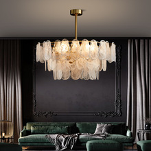 后现代简约轻奢吊灯创意大气客厅餐厅卧室设计师美式全铜玻璃灯具
