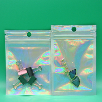 镭射包装自封袋 首饰饰品电子产品阴阳骨袋 彩虹幻彩塑料密封袋子