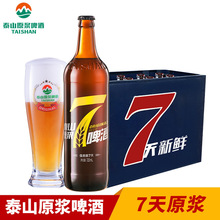 厂家直营 泰山原浆啤酒  7天原浆8度全麦芽酿造720ml*12瓶 周转箱