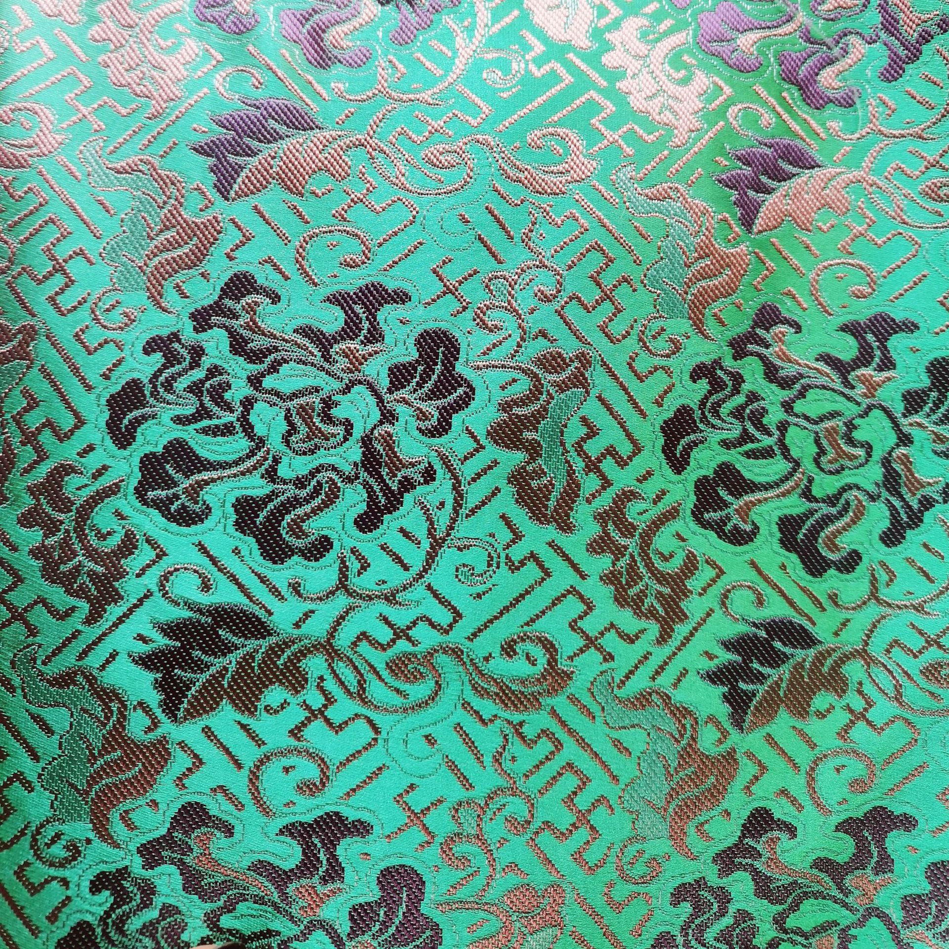 新中式仿宋锦杨幂同款幻彩色织提花布料春夏马甲衬衫连衣裙面料
