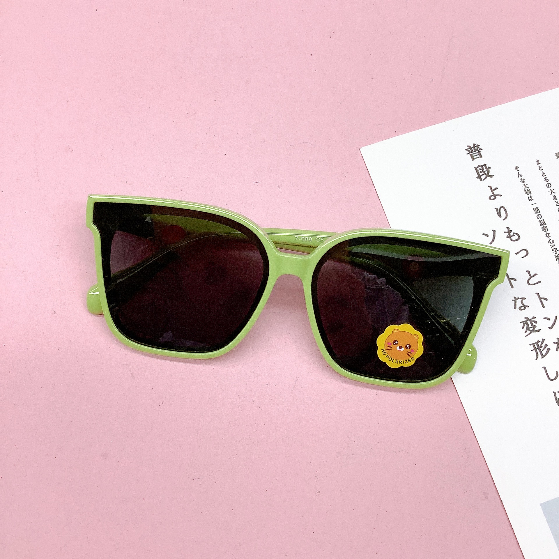 Retro Square Frame Kids Sunglasses Trend UV Protection Silicone Polarized Baby Sunglasses Concave Shape Sunglasses
