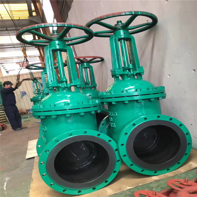 z641j16c气动衬胶法兰闸阀软密封橡胶衬里闸阀化工防腐闸阀