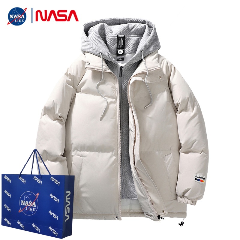 NASA Joint-Name Cotton-Padded Jacket Men's Winter Tide Teenagers Student Cotton Coat down Jacket Coat Thickened Padded Jacket Boys