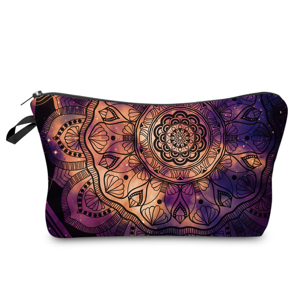 Amazon Digital Printing Mandala Cosmetic Bag Clutch Women's Multifunctional Travel Storage Wash Bag Women