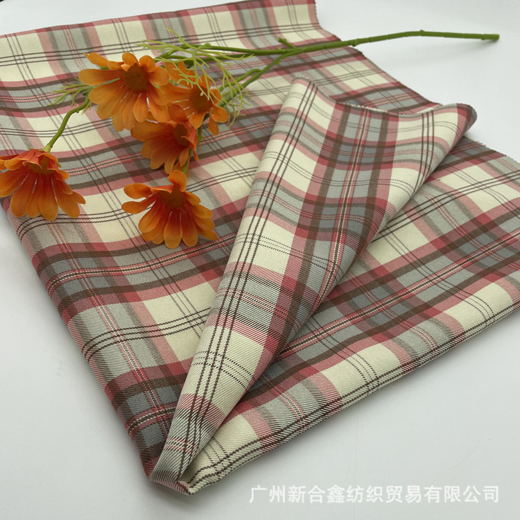 春夏格子布 jk面料 jk制服百褶裙面料 色织格子涤棉格子 现货供应