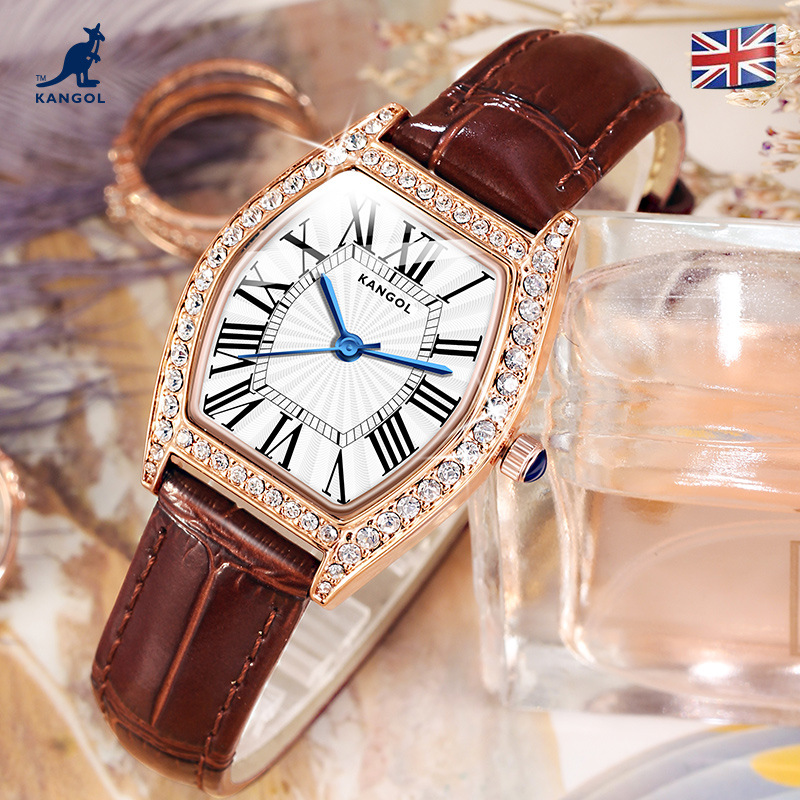 英国品牌坎戈尔袋鼠kangol全自动石英表女士手表学生防水-k612