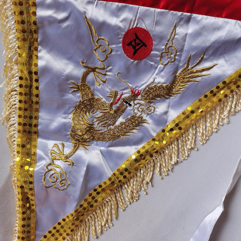 道教法器道家用品双面刺绣金龙七星旗令旗法旗金龙旗法器架旗大号