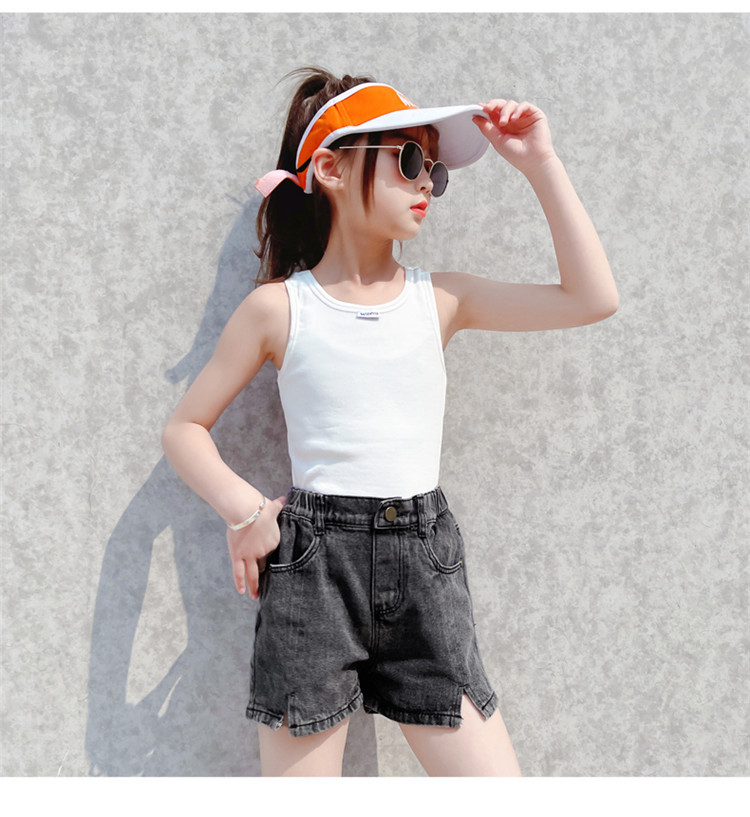 女童牛仔短裤儿童夏装裤子十岁女孩13洋气8外穿9小学生薄款夏季11