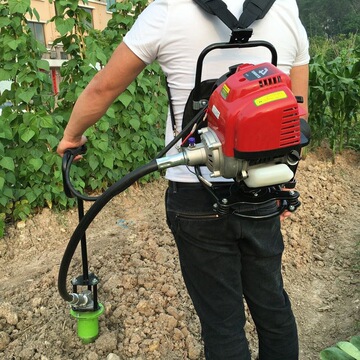 背负式烟叶种植机打孔机打洞机割草机栽培种植背负式汽油机钻孔