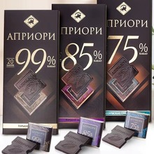 进口俄罗斯黑骑士黑巧克力纯可可脂75%85%99%无蔗糖黑巧独立薄片