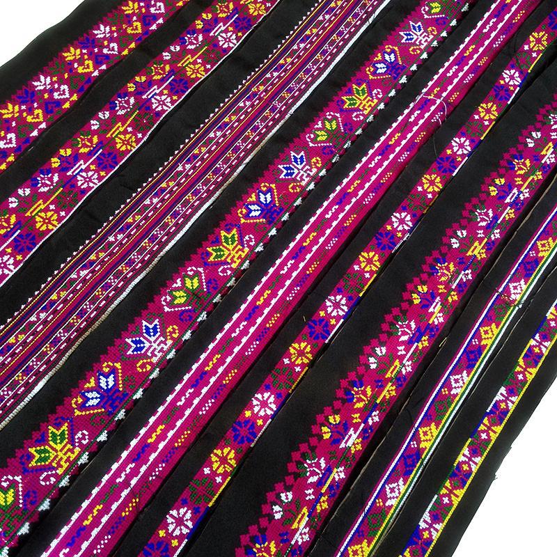 仿手工十字绣刺绣长条花边瑶苗族辅料少数民族风衣服装饰绣花1