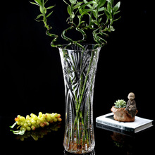 特大号花瓶玻璃透明大口径高50cm插花大号客厅摆件水培富贵竹宇卿