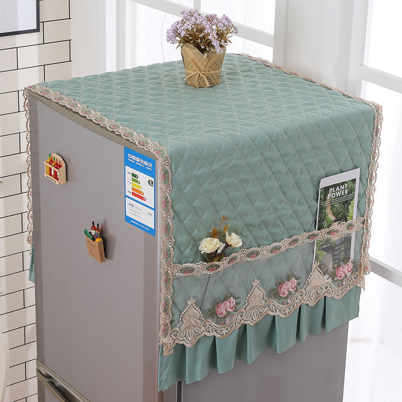 冰箱布艺防水防尘罩冰柜盖布防尘防晒保护罩罩机盖布罩家用巾盖布