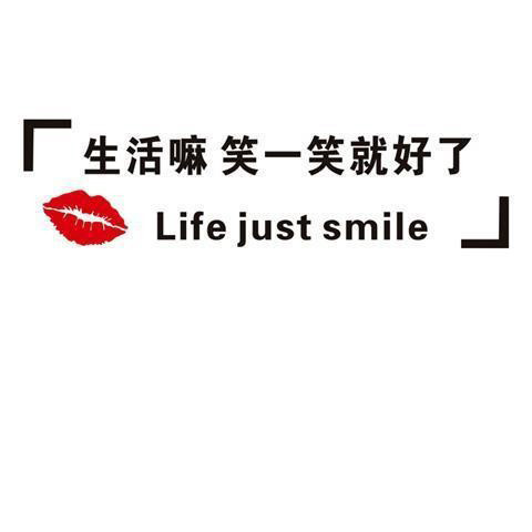 生活嘛笑一笑就好了汽车天窗贴纸网红文字车身镭射后挡风玻璃车贴