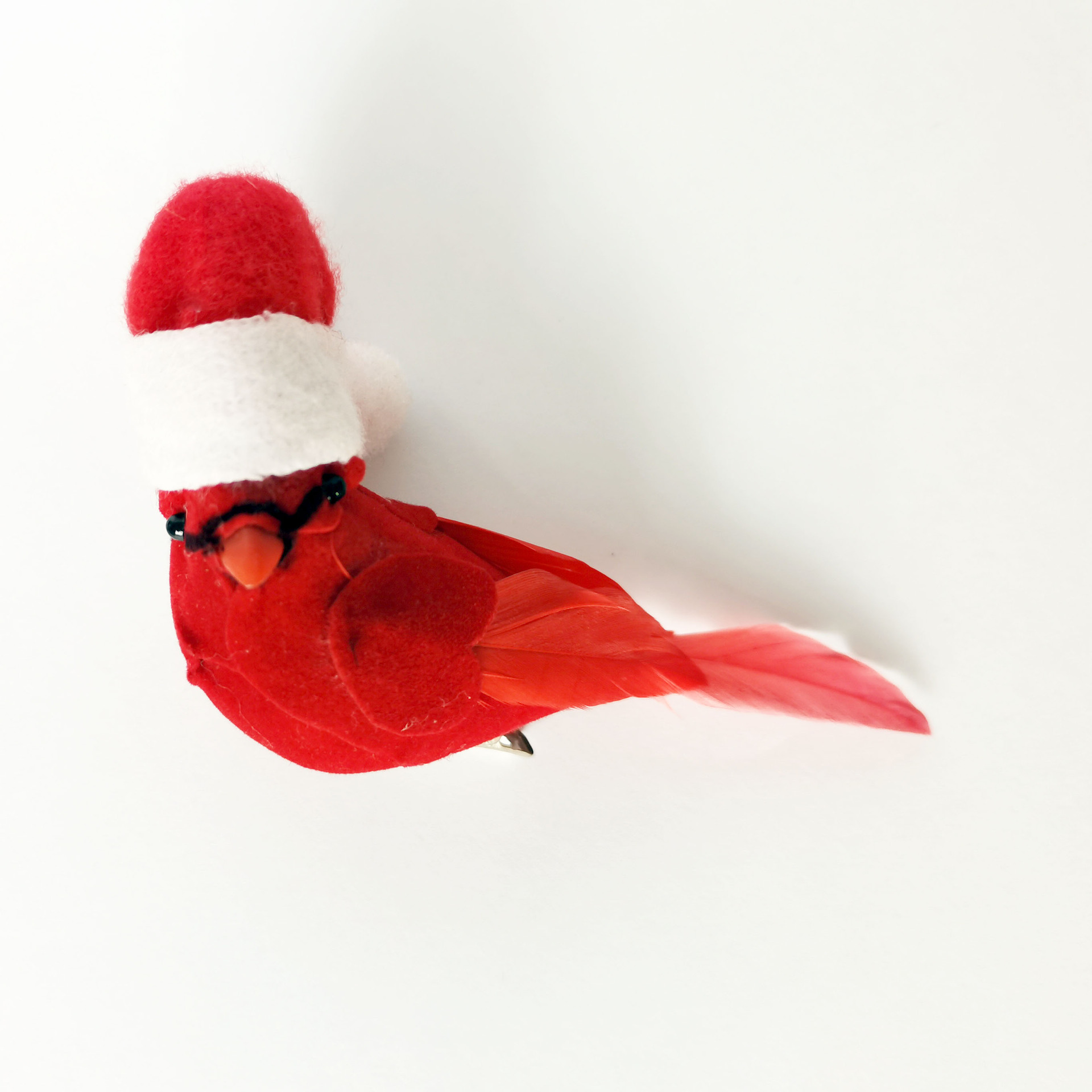 歪头红色圣诞红鸟装饰用品 仿真小鸟节日用品复活节